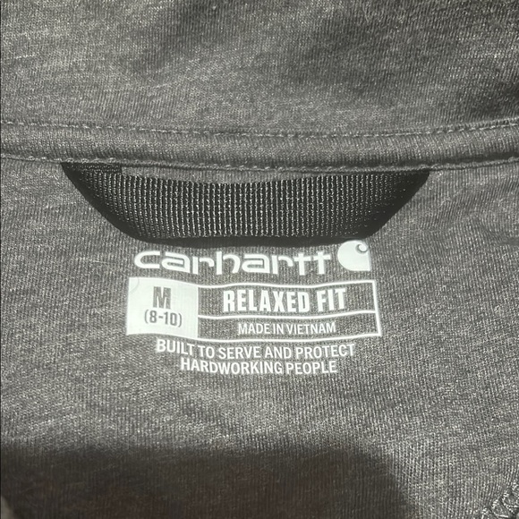 Carhartt Loose Fit Midweight Quarter Zip Mock Neck Sweatshirt - Picture 6 of 11